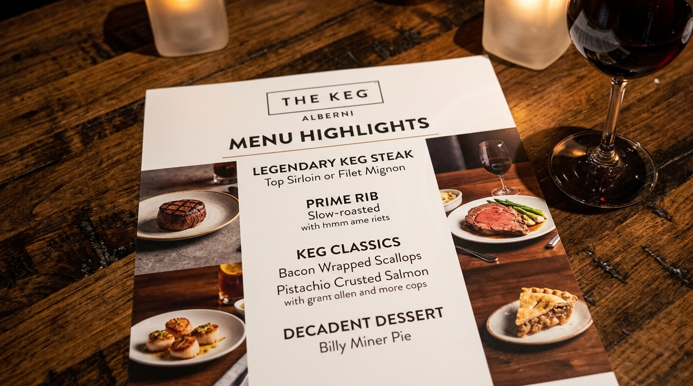 the keg Alberni Menu